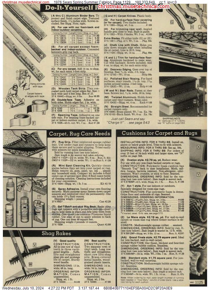 1976 Sears Spring Summer Catalog, Page 1129