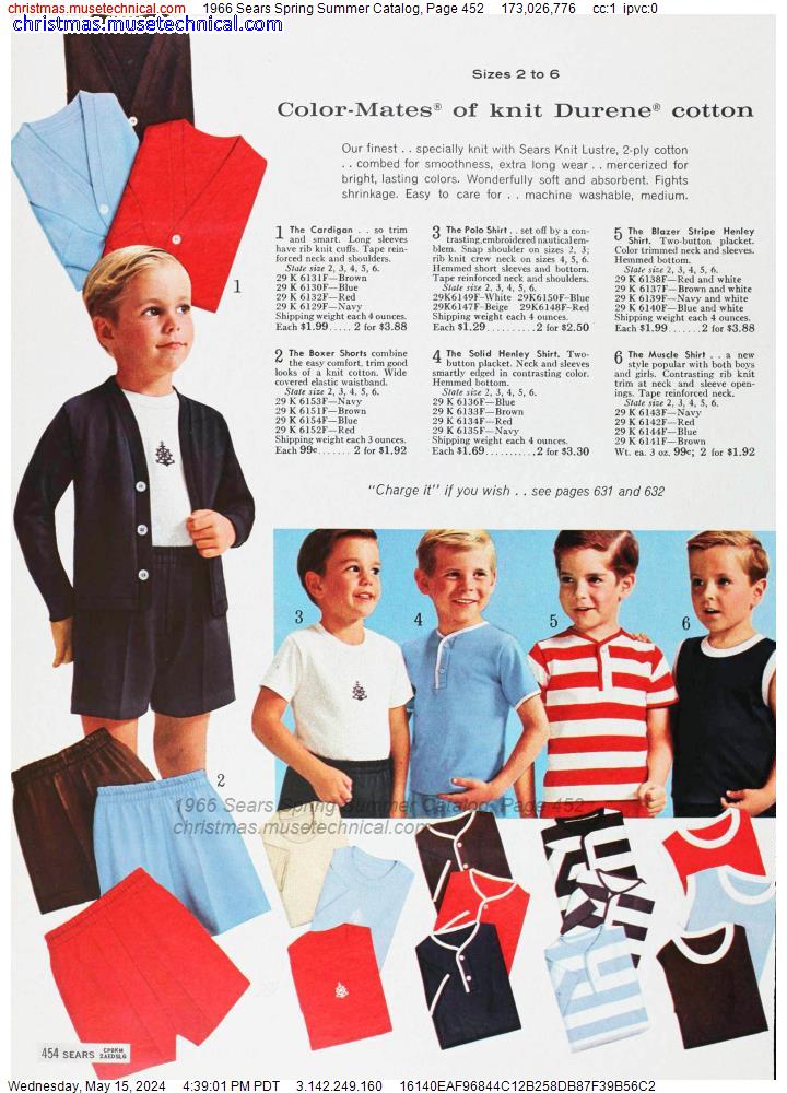 1966 Sears Spring Summer Catalog, Page 452