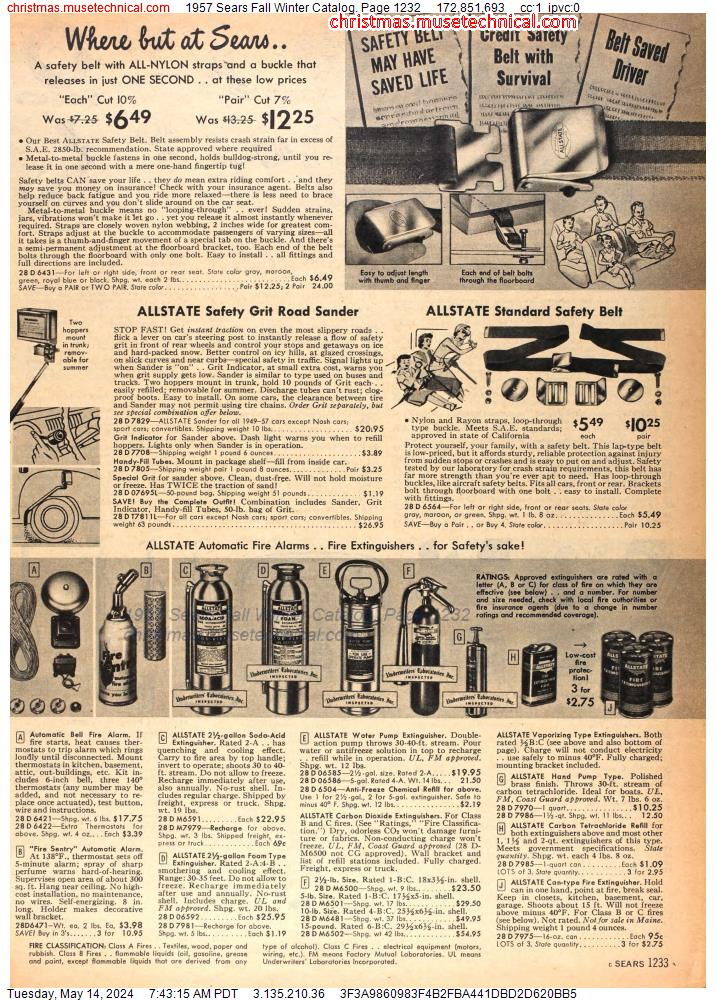 1957 Sears Fall Winter Catalog, Page 1232