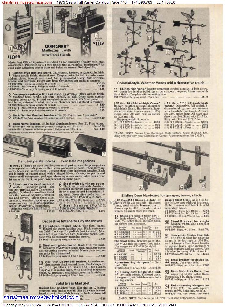 1973 Sears Fall Winter Catalog, Page 746