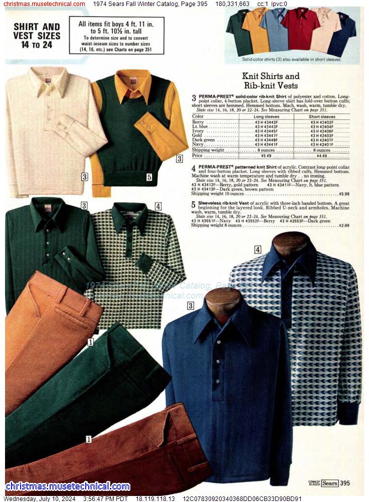 1974 Sears Fall Winter Catalog, Page 395