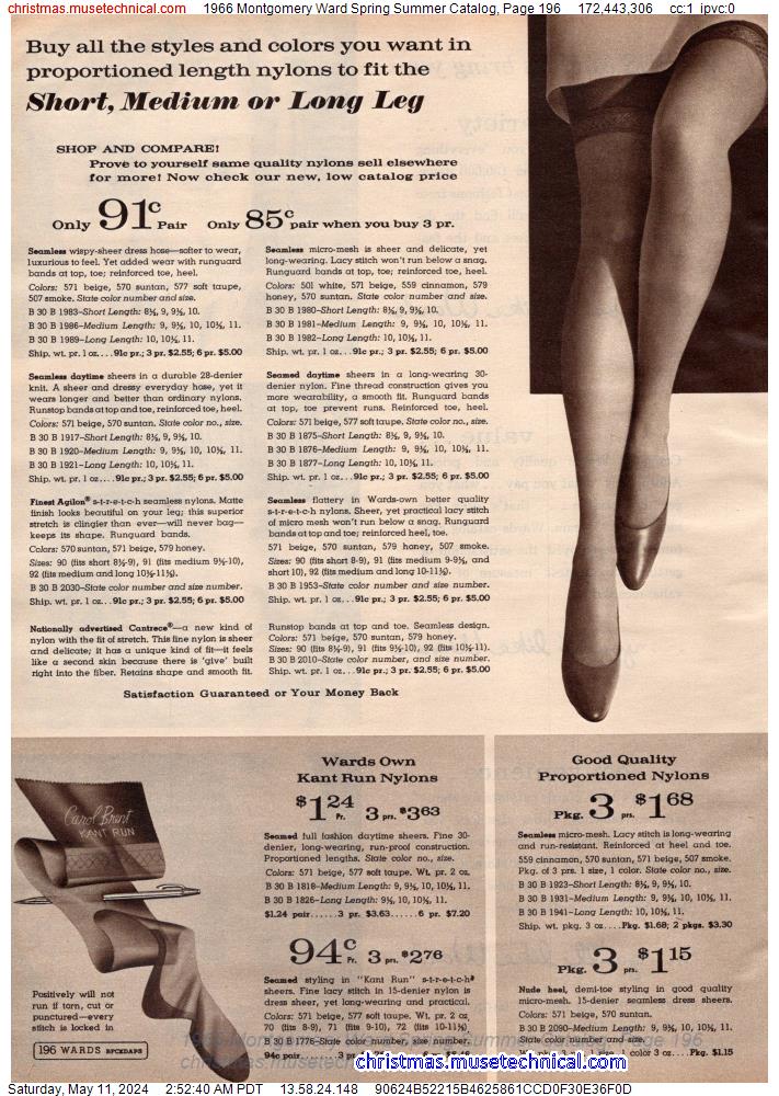 1966 Montgomery Ward Spring Summer Catalog, Page 196