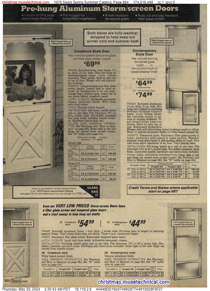 1979 Sears Spring Summer Catalog, Page 884