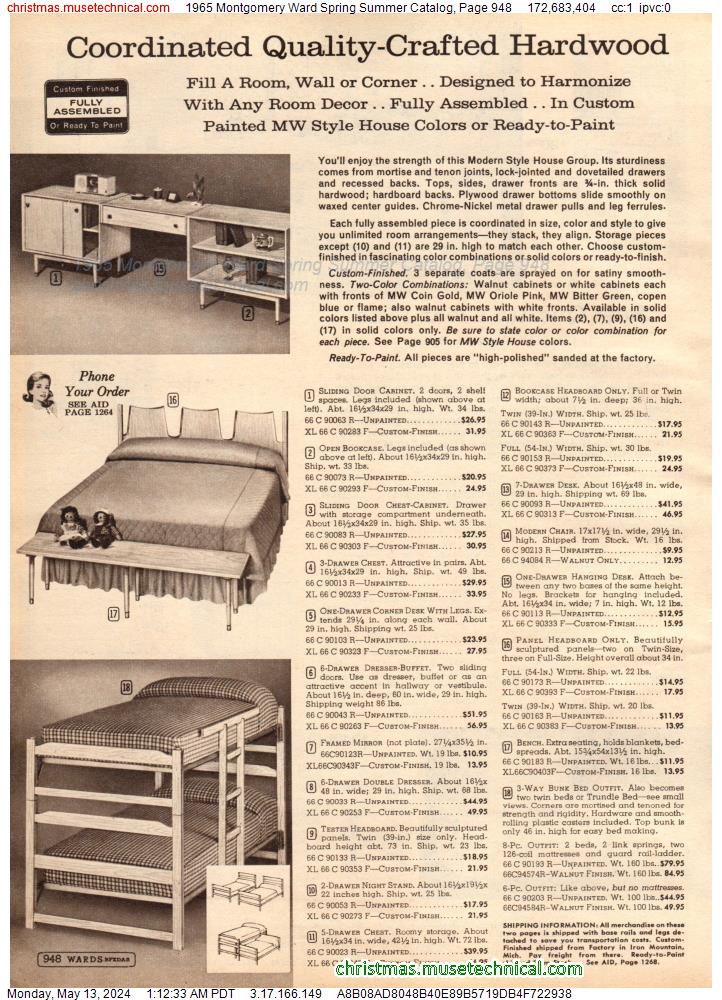 1965 Montgomery Ward Spring Summer Catalog, Page 948