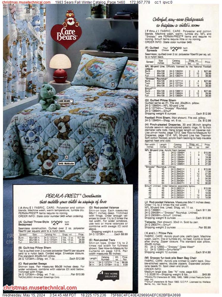 1983 Sears Fall Winter Catalog, Page 1460