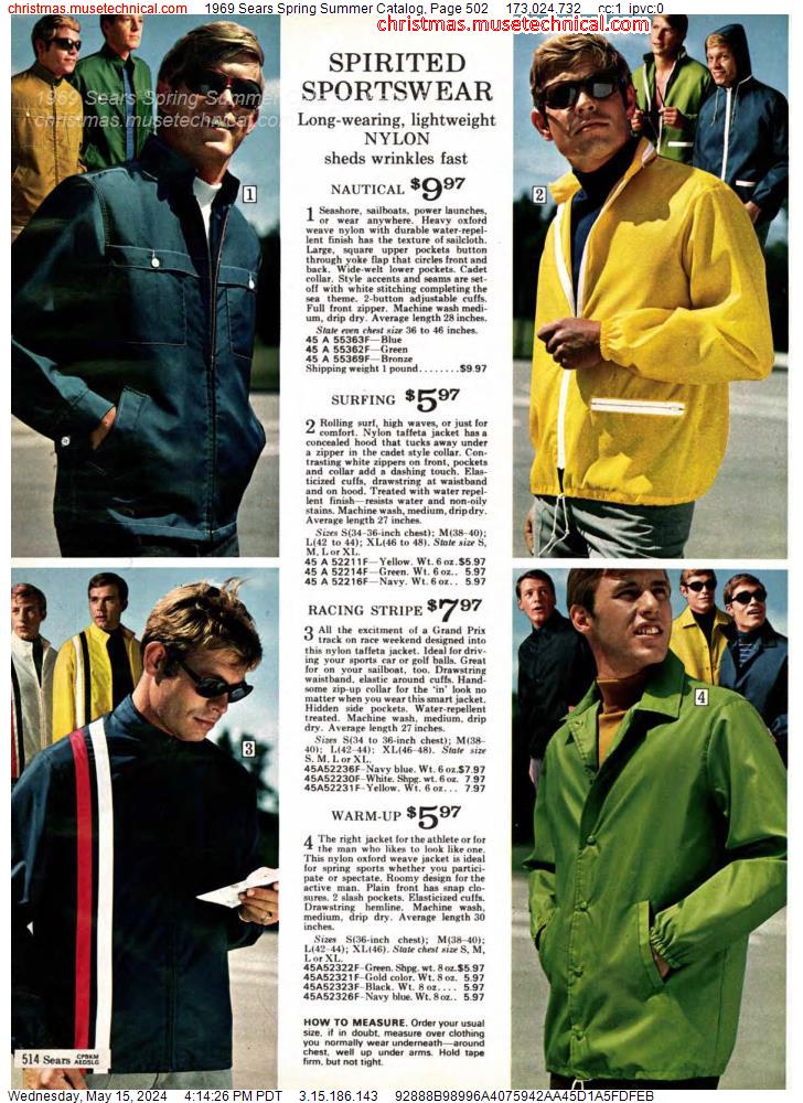 1969 Sears Spring Summer Catalog, Page 502