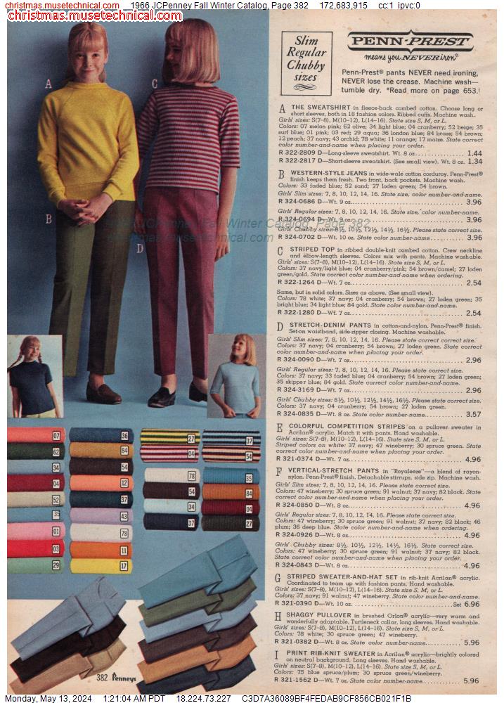 1966 JCPenney Fall Winter Catalog, Page 382