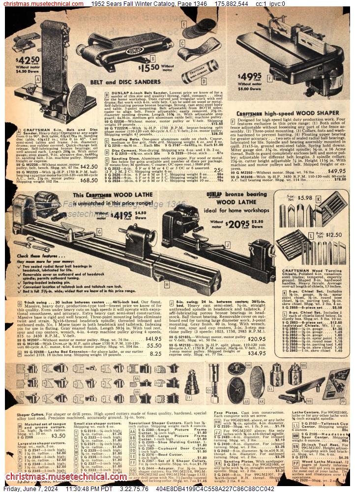 1952 Sears Fall Winter Catalog, Page 1346