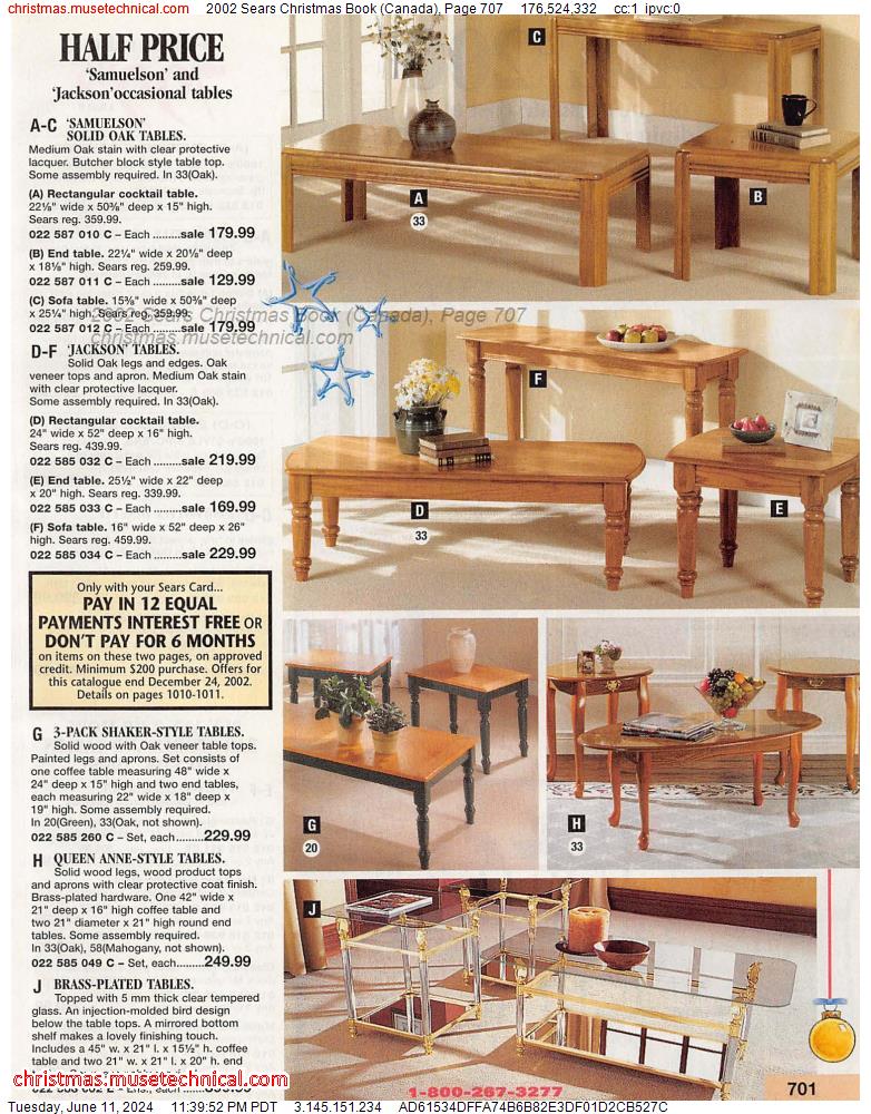 2002 Sears Christmas Book (Canada), Page 707