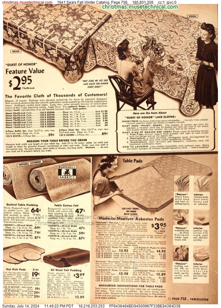 1941 Sears Fall Winter Catalog, Page 756