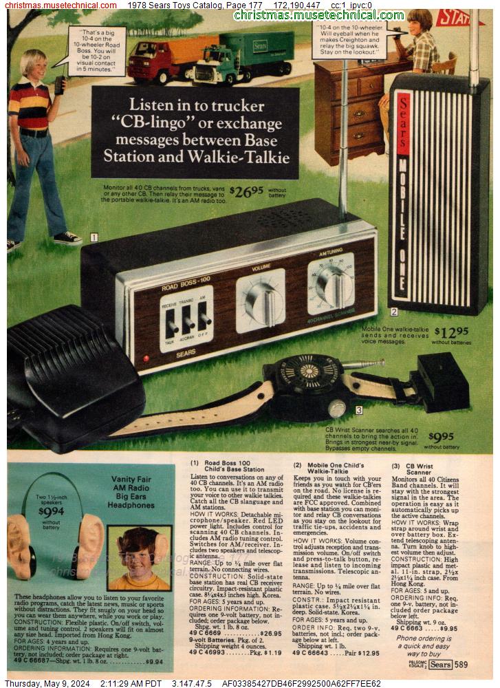 1978 Sears Toys Catalog, Page 177