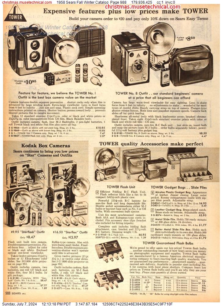 1958 Sears Fall Winter Catalog, Page 988