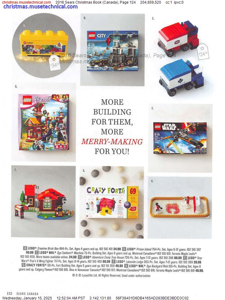 2016 Sears Christmas Book (Canada), Page 124