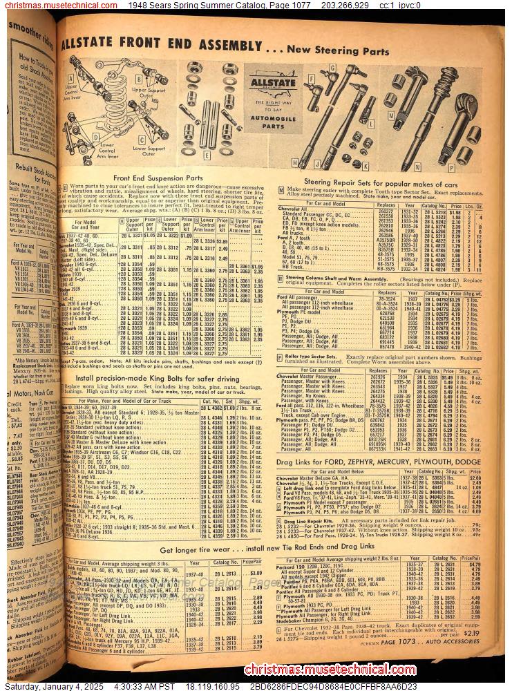 1948 Sears Spring Summer Catalog, Page 1077