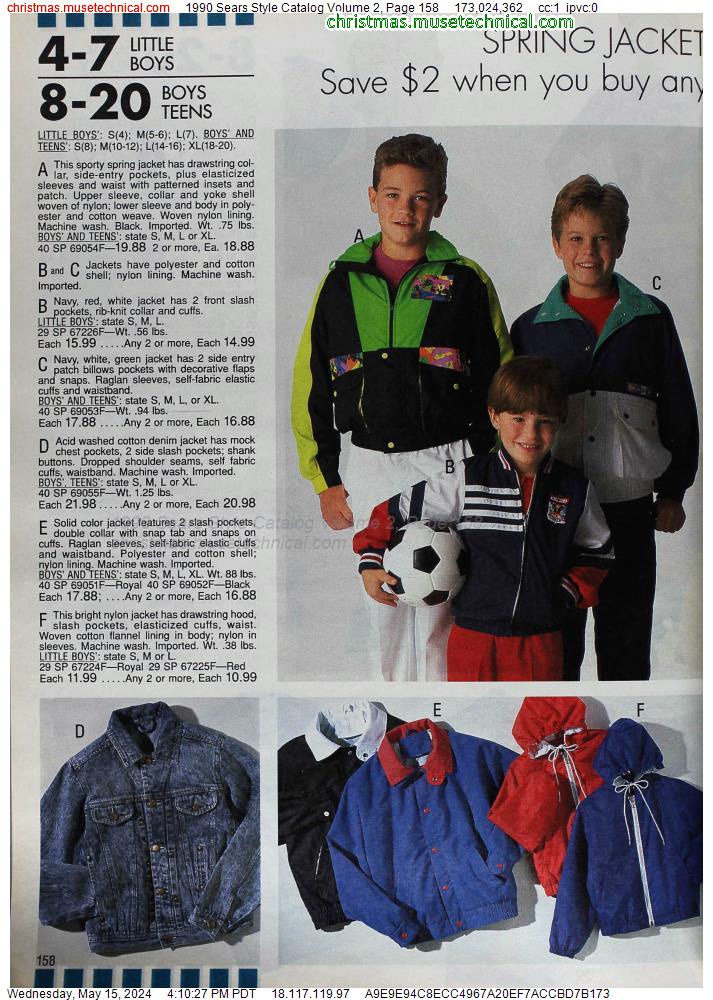 1990 Sears Style Catalog Volume 2, Page 158
