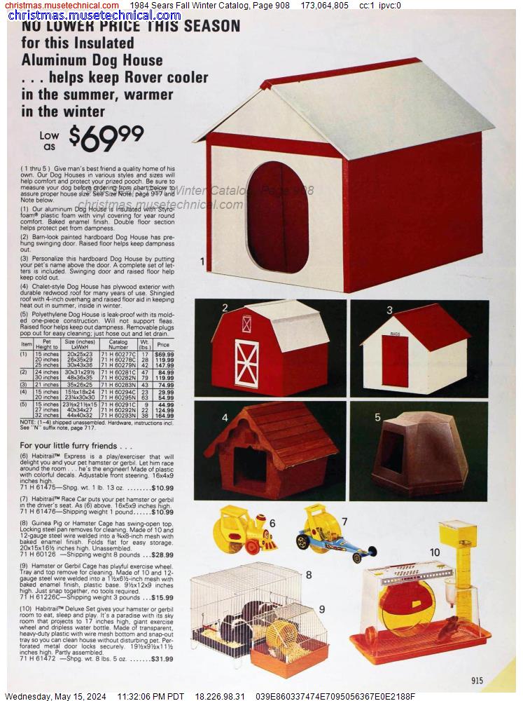 1984 Sears Fall Winter Catalog, Page 908