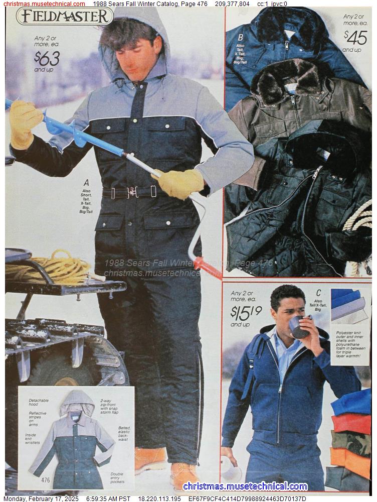 1988 Sears Fall Winter Catalog, Page 476