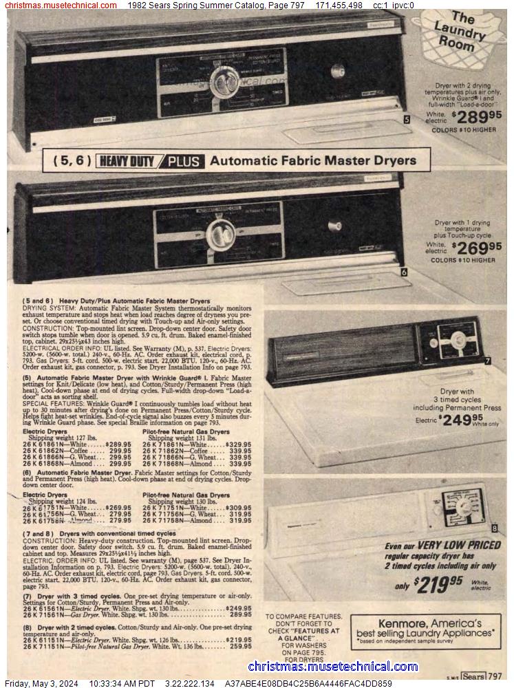 1982 Sears Spring Summer Catalog, Page 797