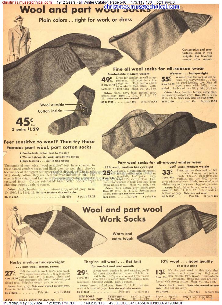 1942 Sears Fall Winter Catalog, Page 546