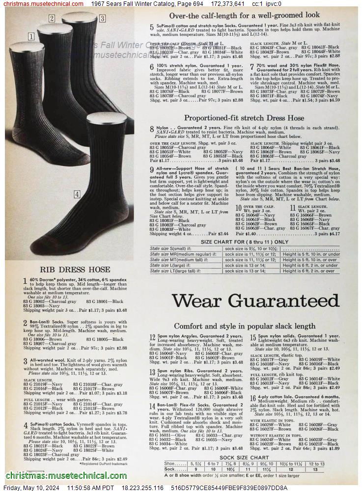 1967 Sears Fall Winter Catalog, Page 694