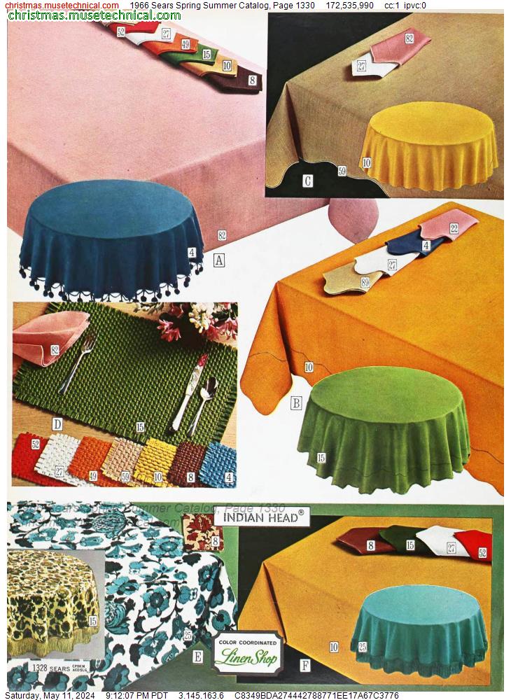 1966 Sears Spring Summer Catalog, Page 1330