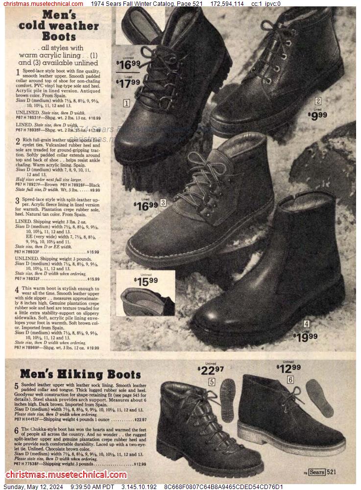 1974 Sears Fall Winter Catalog, Page 521