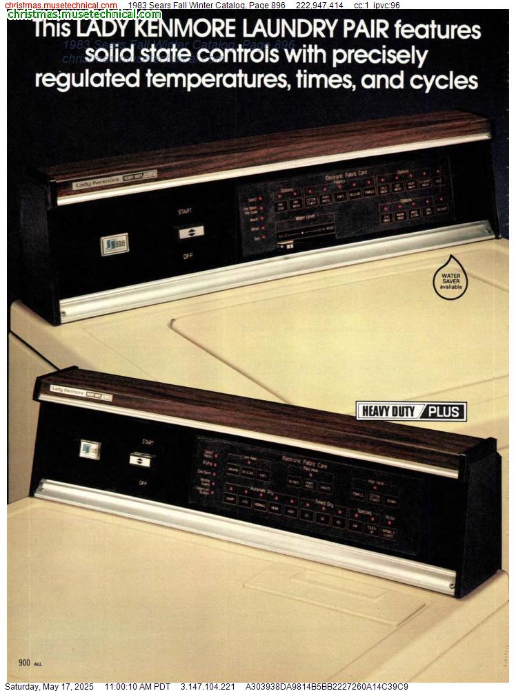 1983 Sears Fall Winter Catalog, Page 896