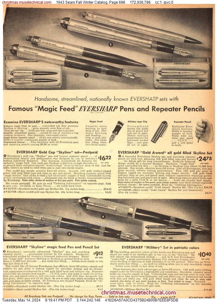 1943 Sears Fall Winter Catalog, Page 696