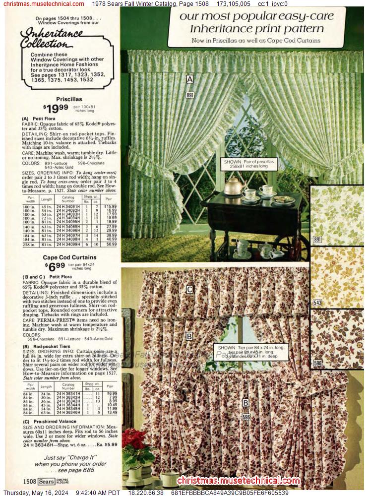 1978 Sears Fall Winter Catalog, Page 1508