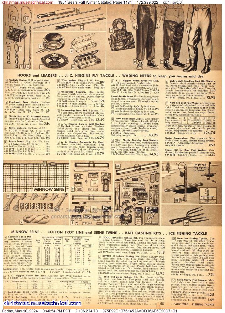 1951 Sears Fall Winter Catalog, Page 1181