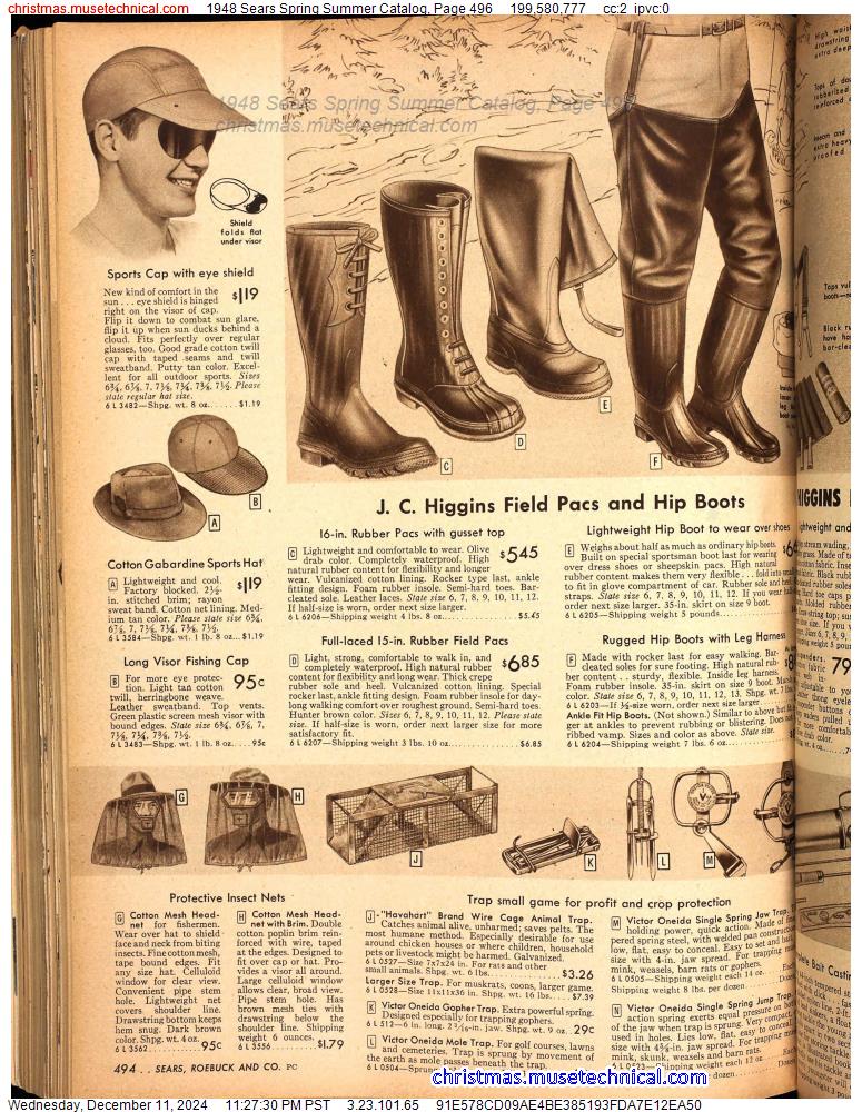 1948 Sears Spring Summer Catalog, Page 496