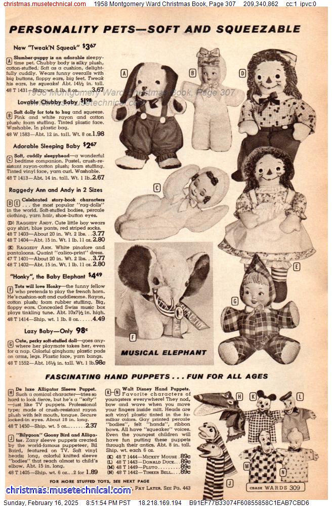 1958 Montgomery Ward Christmas Book, Page 307