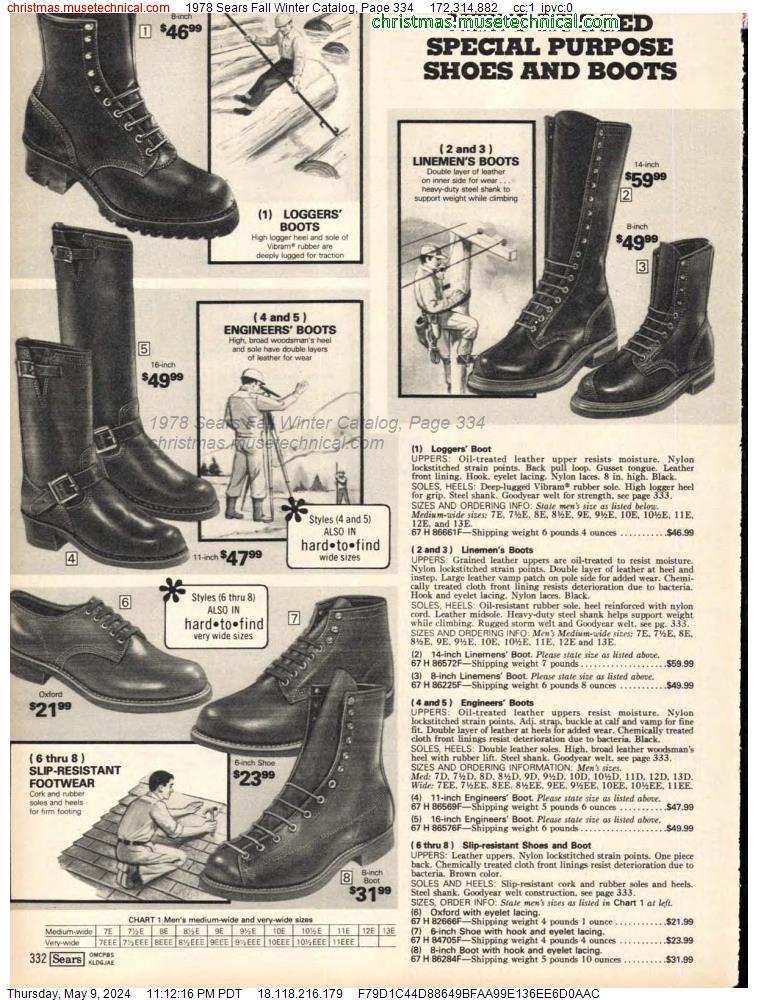 1978 Sears Fall Winter Catalog, Page 334