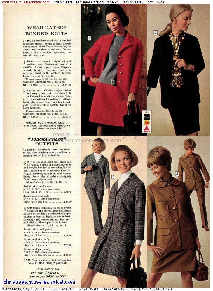 1969 Sears Fall Winter Catalog, Page 94