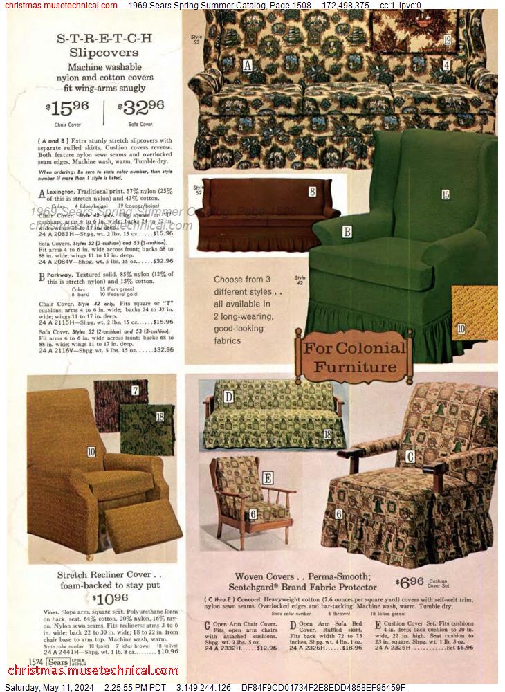 1969 Sears Spring Summer Catalog, Page 1508