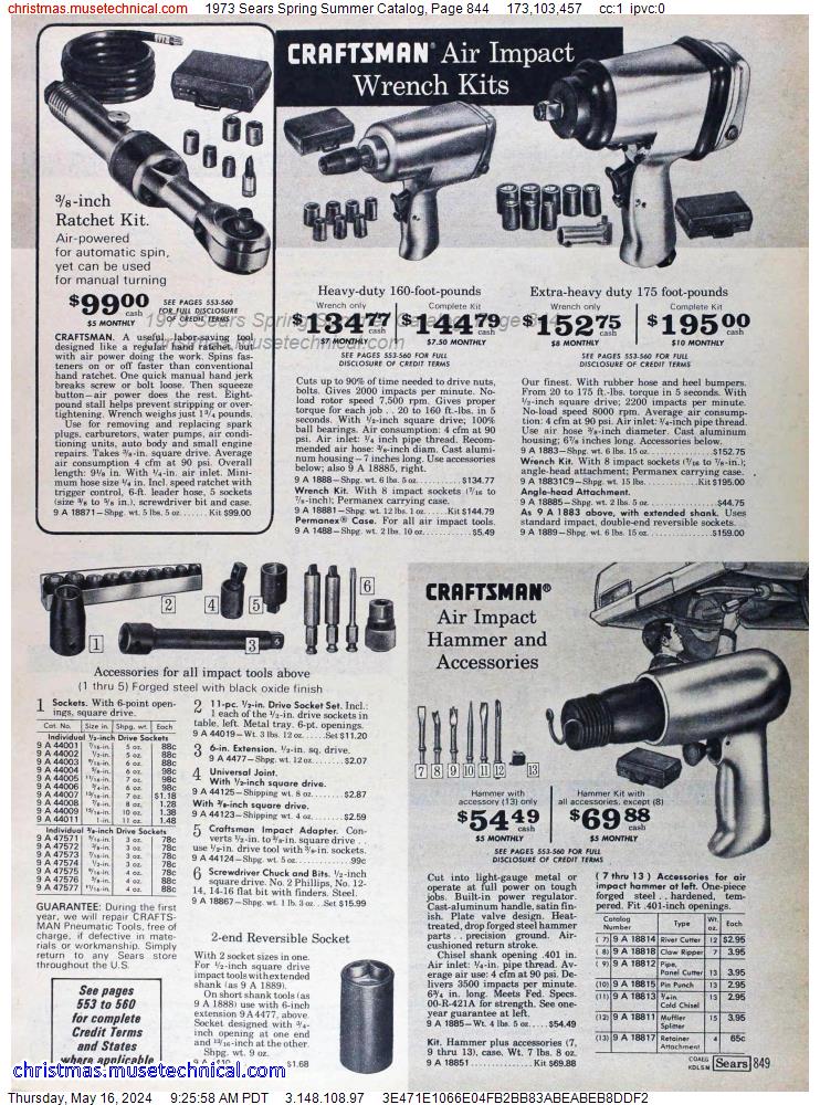 1973 Sears Spring Summer Catalog, Page 844
