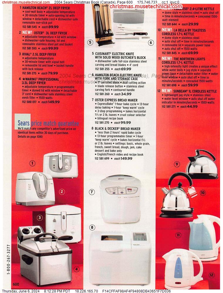 2004 Sears Christmas Book (Canada), Page 600