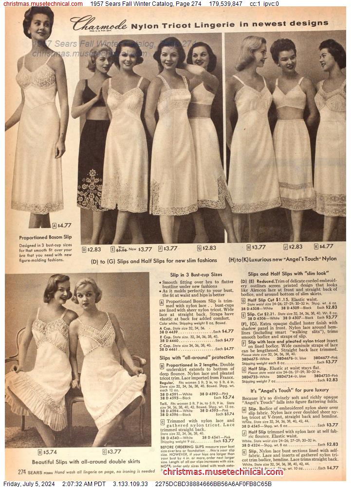 1957 Sears Fall Winter Catalog, Page 274