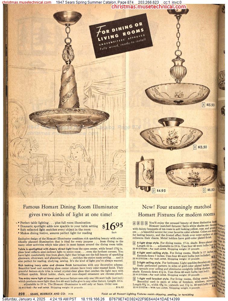 1947 Sears Spring Summer Catalog, Page 874