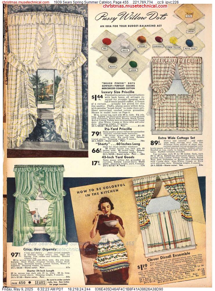 1939 Sears Spring Summer Catalog, Page 455