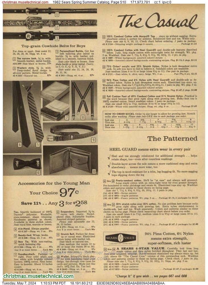 1962 Sears Spring Summer Catalog, Page 510