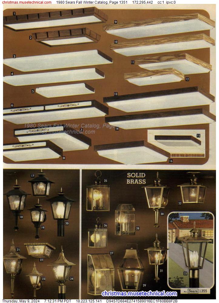 1980 Sears Fall Winter Catalog, Page 1351