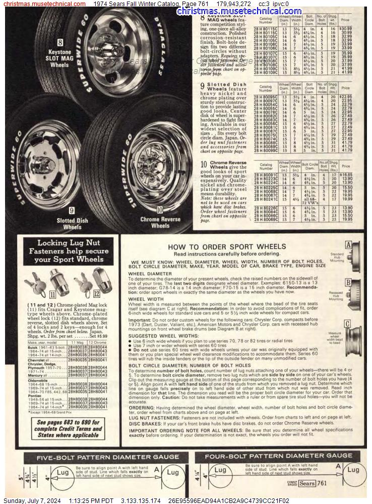 1974 Sears Fall Winter Catalog, Page 761