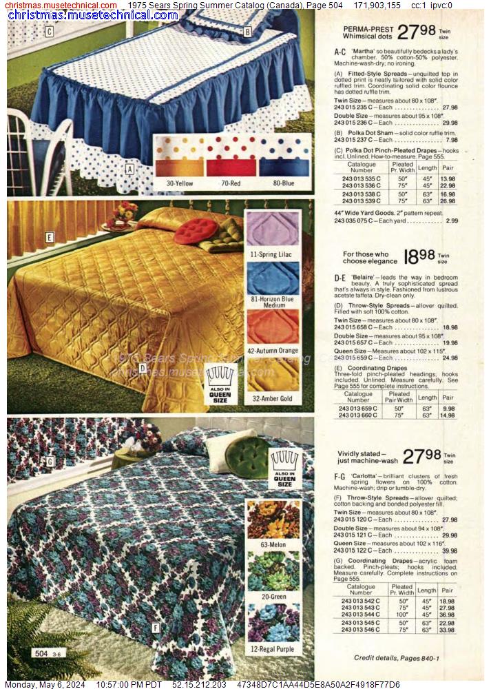 1975 Sears Spring Summer Catalog (Canada), Page 504