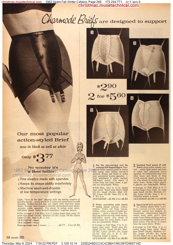 1963 Sears Fall Winter Catalog, Page 266