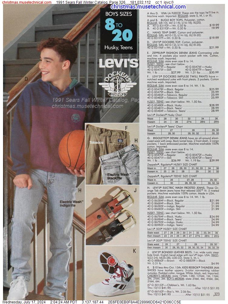 1991 Sears Fall Winter Catalog, Page 326