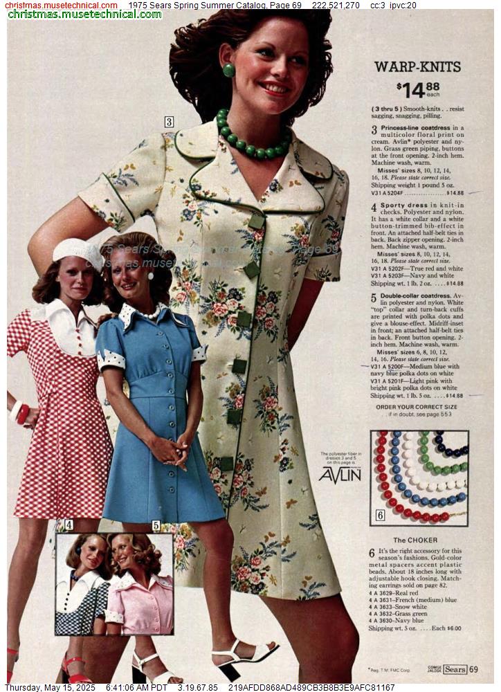 1975 Sears Spring Summer Catalog, Page 69