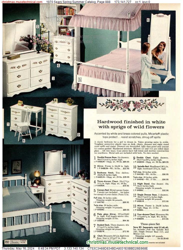 1970 Sears Spring Summer Catalog, Page 888