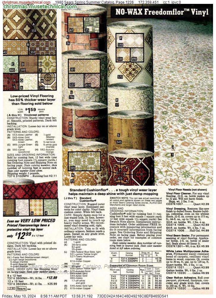1980 Sears Spring Summer Catalog, Page 1226