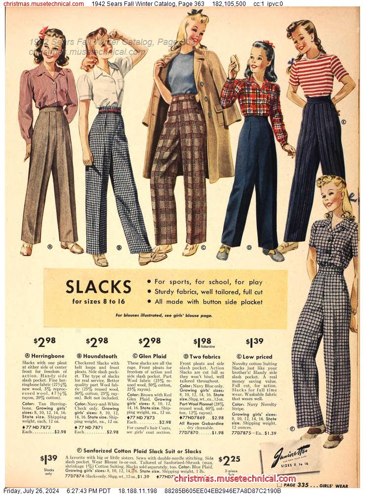 1942 Sears Fall Winter Catalog, Page 363